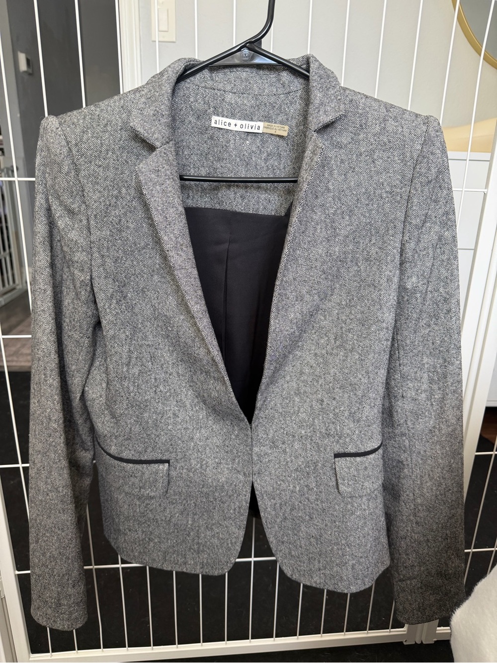 alice + olivia Gray Wool Blazer